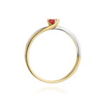 Inel Aur 14k cu Rubin 0.15 ct - Imagine 3