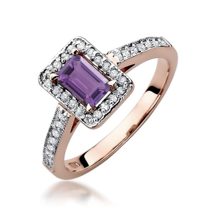 Inel Aur 14K W422 Ametist 0.50ct - Imagine 5