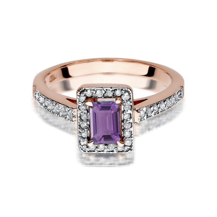 Inel Aur 14K W422 Ametist 0.50ct - Imagine 6