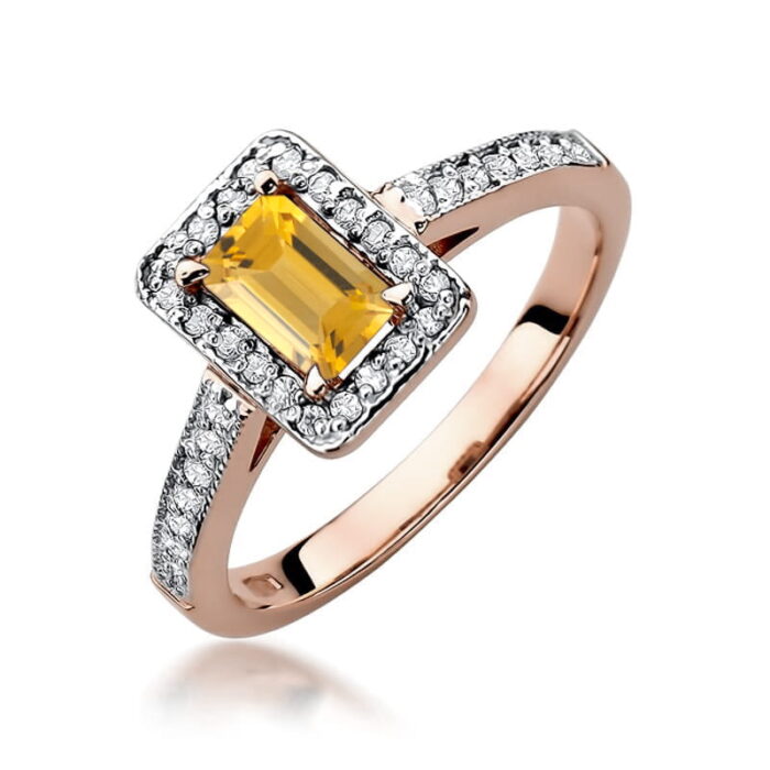 Inel Aur 14K W422 Citrin 0.60ct - Imagine 5