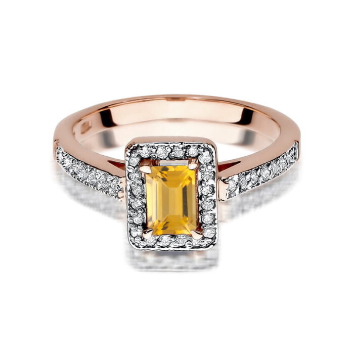 Inel Aur 14K W422 Citrin 0.60ct - Imagine 6