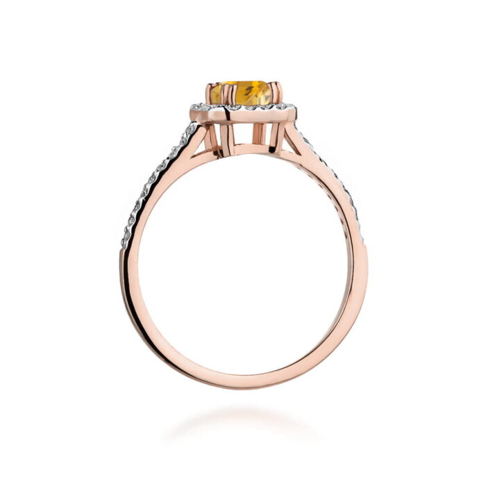 Inel Aur 14K W422 Citrin 0.60ct - Imagine 7