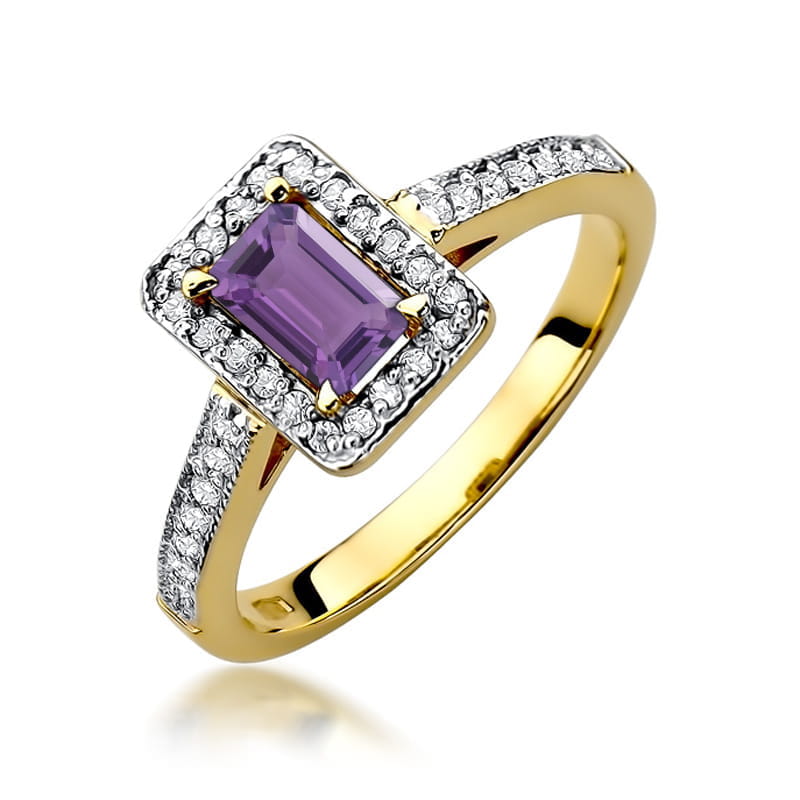 W422-Z-585-A0.50_1.jpg Inel Aur 14K W422 Ametist 0.50ct - Imagine 1