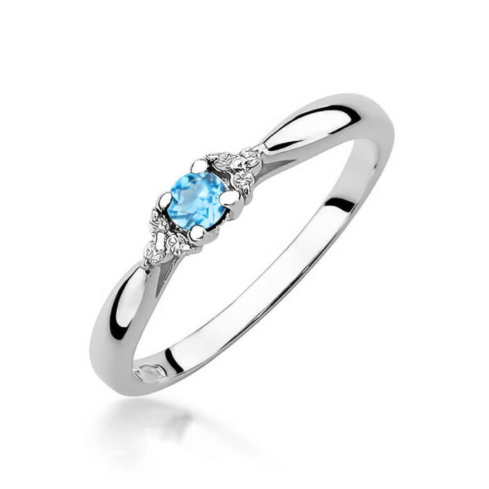 Inel Aur 14K W428 Topaz 0.15ct - Imagine 9