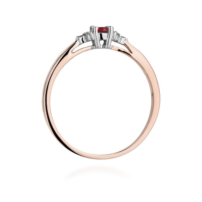 Inel Aur 14k cu Rubin 0.15 ct - Imagine 10