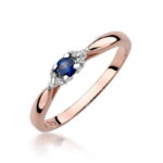 Inel Aur 14k cu Safir 0.15 ct - Imagine 8