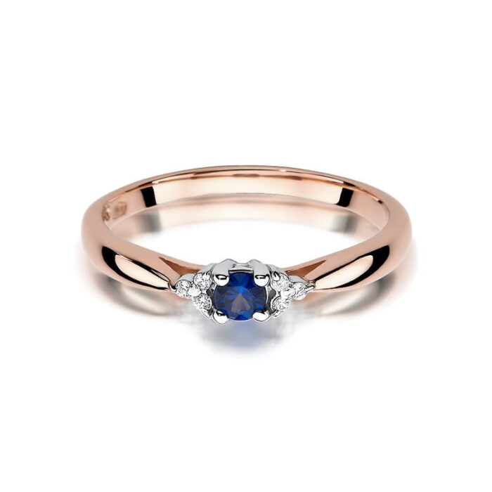 Inel Aur 14k cu Safir 0.15 ct - Imagine 9