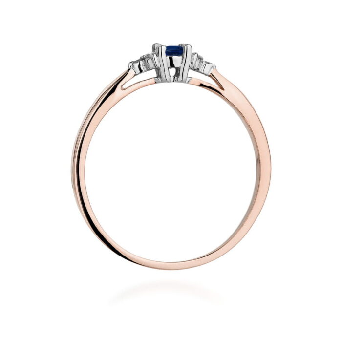 Inel Aur 14k cu Safir 0.15 ct - Imagine 10
