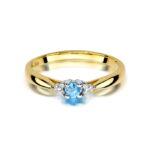 Inel Aur 14K W428 Topaz 0.15ct - Imagine 2