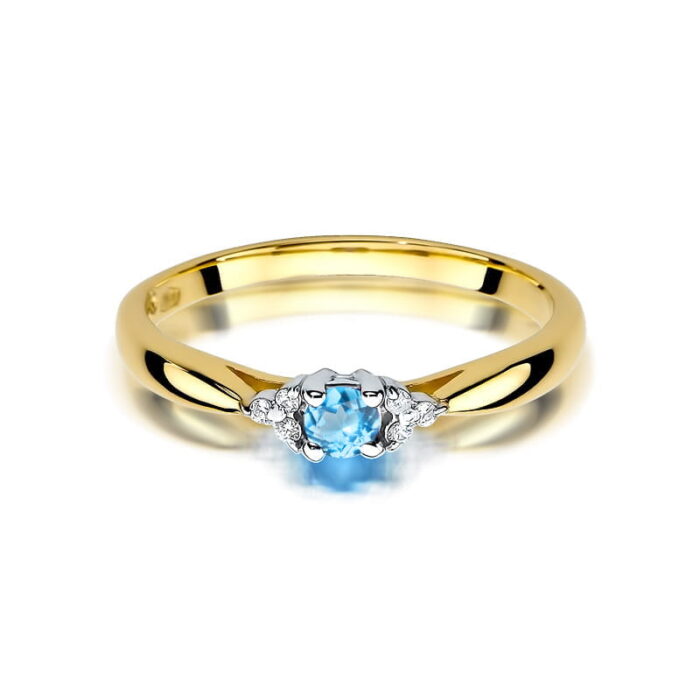 Inel Aur 14K W428 Topaz 0.15ct - Imagine 2