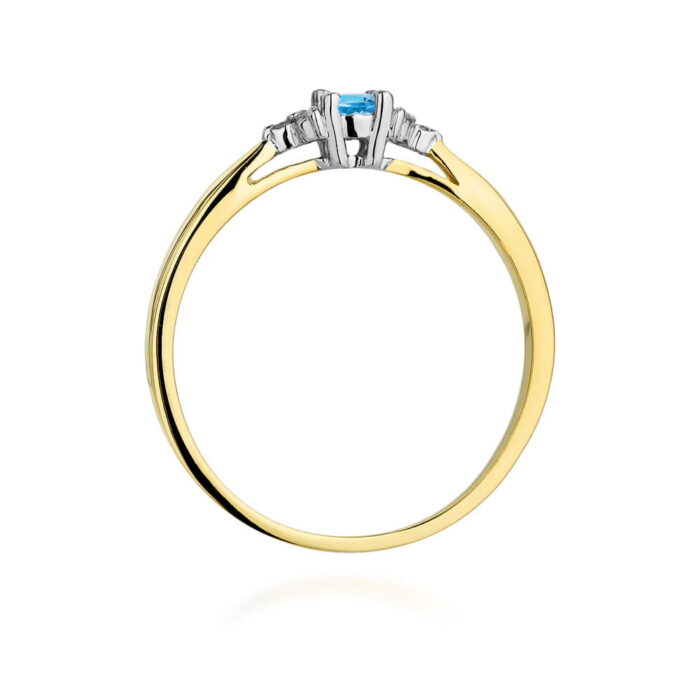 Inel Aur 14K W428 Topaz 0.15ct - Imagine 3