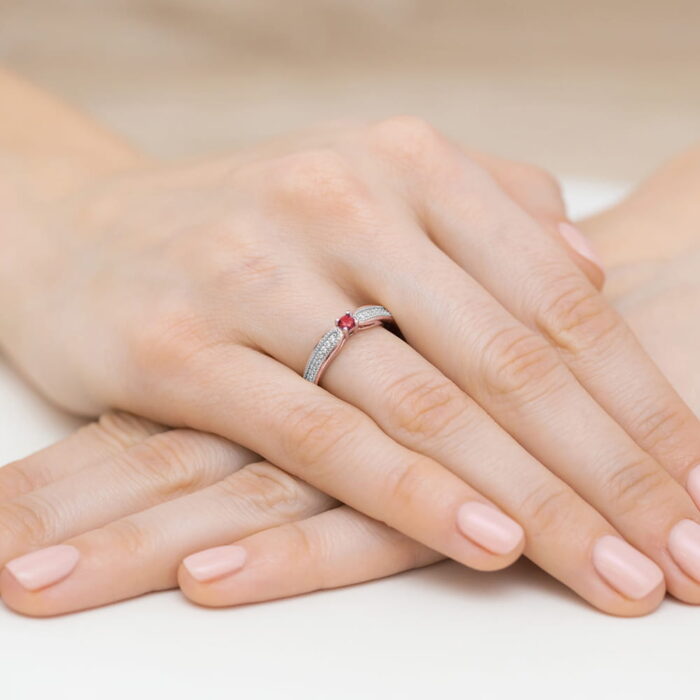 Inel Aur 14k cu Rubin 0.15 ct - Imagine 12