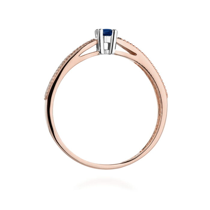 Inel Aur 14k cu Safir 0.15 ct - Imagine 10