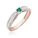 Inel Aur 14K cu Smarald 0.15 ct - Imagine 8