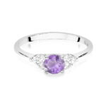 Inel Aur 14K cu Ametist 0.50 ct si Diamante 0.18 ct - Imagine 6