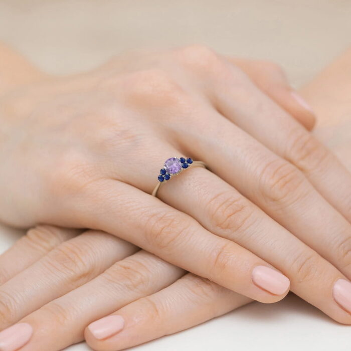 Inel Aur 14K W451 Ametist 0.50ct - Imagine 12