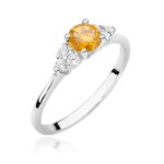 Inel Aur 14K cu Citrin 0.50 ct si Diamante 0.18 ct - Imagine 5