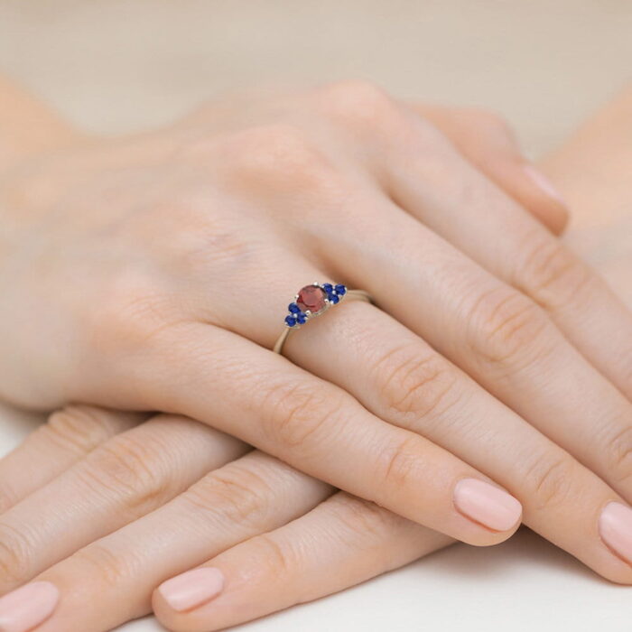 Inel Aur 14K W451 Granat 0.60ct - Imagine 12
