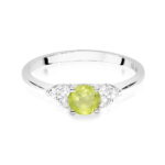 Inel Aur 14K cu Peridot 0.60 ct si Diamante 0.18 ct - Imagine 6