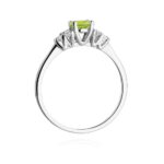 Inel Aur 14K cu Peridot 0.60 ct si Diamante 0.18 ct - Imagine 7