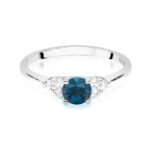 Inel Aur 14K W451 Topaz London Blue 0.50ct - Imagine 14