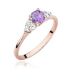 Inel Aur 14K cu Ametist 0.50 ct si Diamante 0.18 ct - Imagine 9
