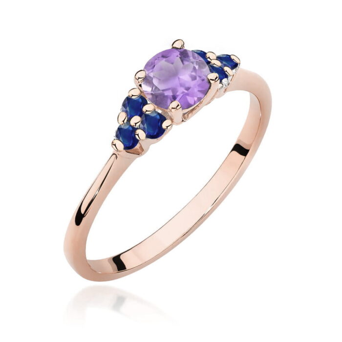 Inel Aur 14K W451 Ametist 0.50ct - Imagine 5