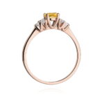 Inel Aur 14K cu Citrin 0.50 ct si Diamante 0.18 ct - Imagine 11