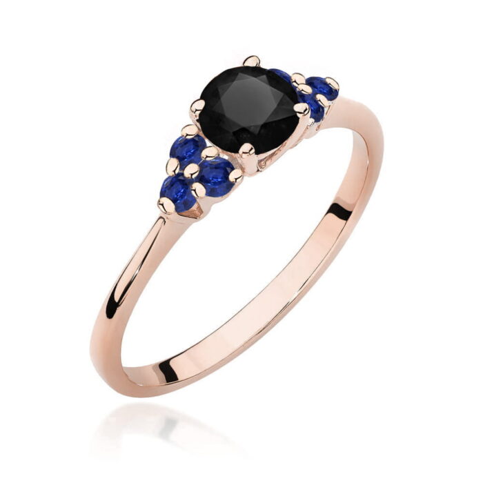 Inel Aur 14K W451 Diamant Negru 0.50ct - Imagine 5