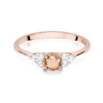 Inel Aur 14K cu Morganit 0.40 ct si Diamante 0.18 ct - Imagine 10