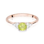 Inel Aur 14K cu Peridot 0.60 ct si Diamante 0.18 ct - Imagine 9