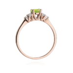 Inel Aur 14K cu Peridot 0.60 ct si Diamante 0.18 ct - Imagine 10