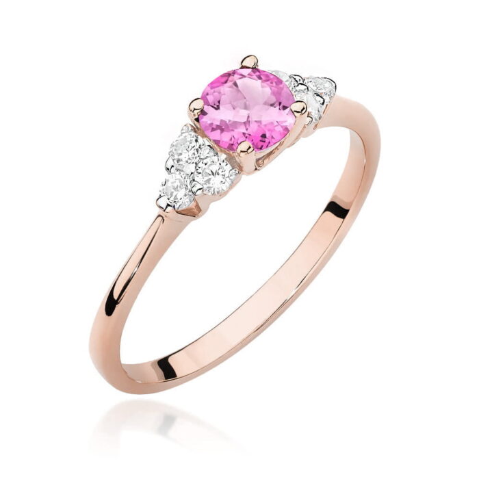Inel Aur 14K W451 Topaz Roz 0.60ct - Imagine 5