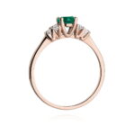 Inel Aur 14K cu Smarald 0.50 ct si Diamante 0.18 ct - Imagine 10