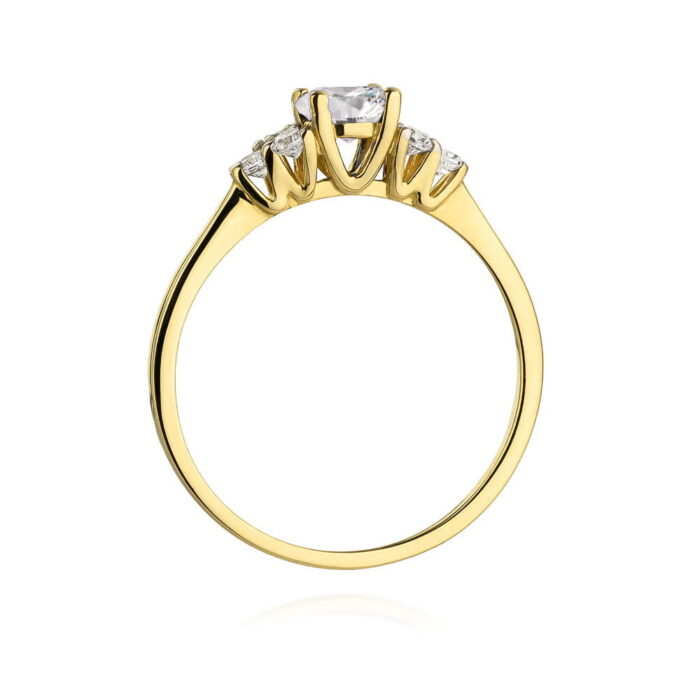 Inel Aur 14K W451 Safir Alb 0.60ct - Imagine 3