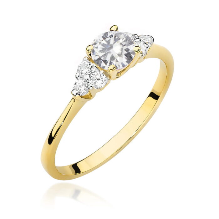 Inel Aur 14K W451 Safir Alb 0.60ct - Imagine 5