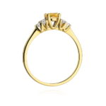 Inel Aur 14K cu Citrin 0.50 ct si Diamante 0.18 ct - Imagine 3