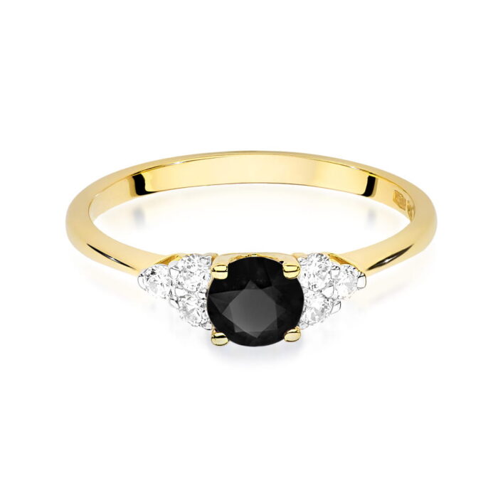 Inel Aur 14K W451 Diamant Negru 0.50ct - Imagine 2