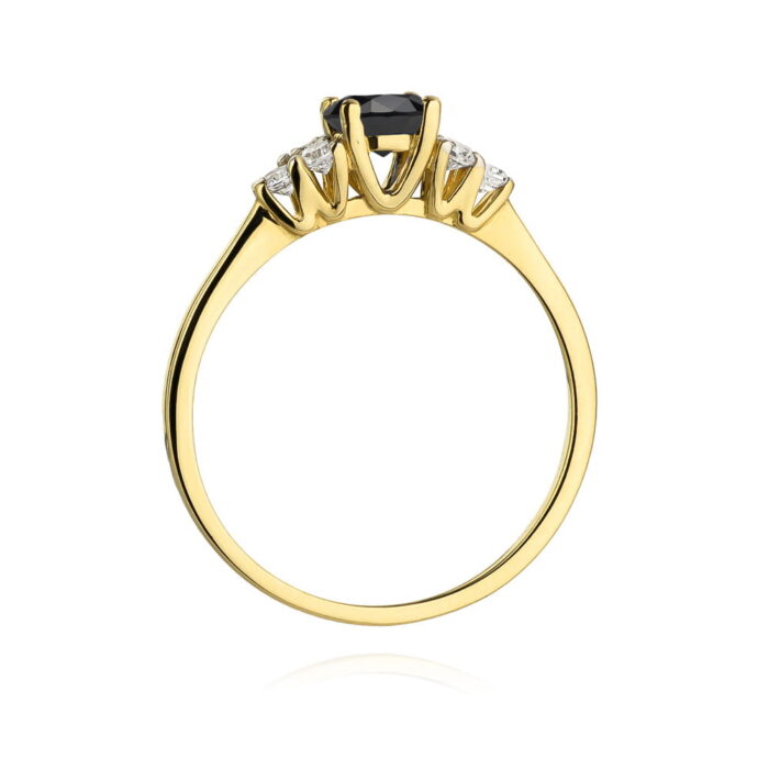 Inel Aur 14K W451 Diamant Negru 0.50ct - Imagine 3