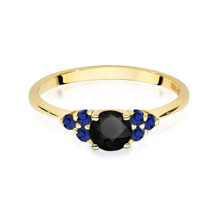 Inel Aur 14K W451 Diamant Negru 0.50ct - Imagine 2