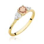 Inel Aur 14K cu Morganit 0.40 ct si Diamante 0.18 ct - Imagine 5