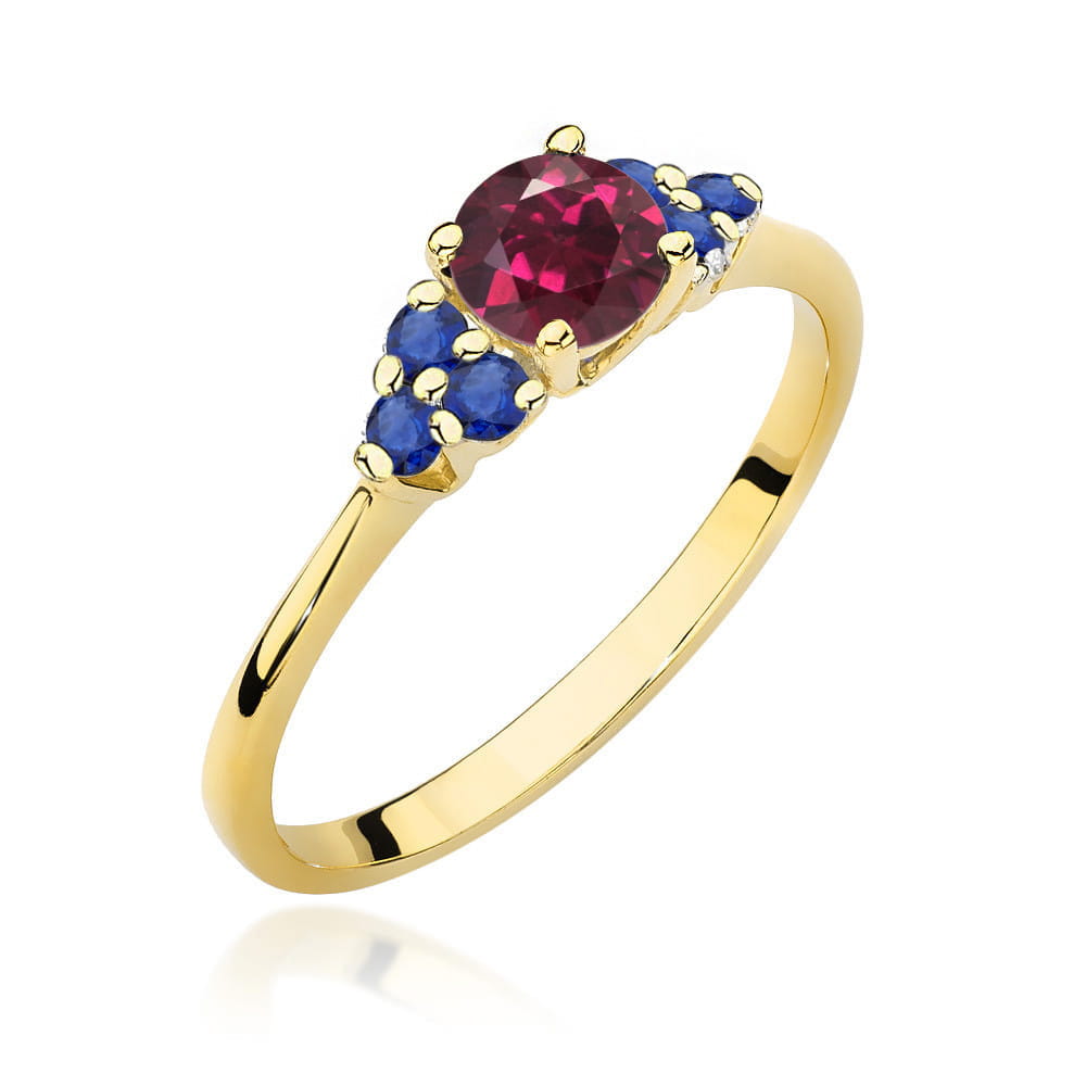 W451-Z-585-RO0.60S_1.jpg Inel Aur 14K W451 Rodolit 0.60ct - Imagine 1