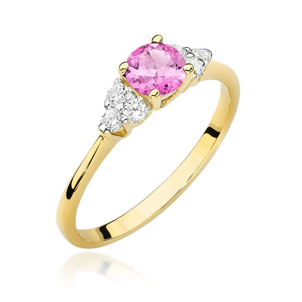 W451-Z-585-RT0.60B_1.jpg Inel Aur 14K W451 Topaz Roz 0.60ct - Imagine 1