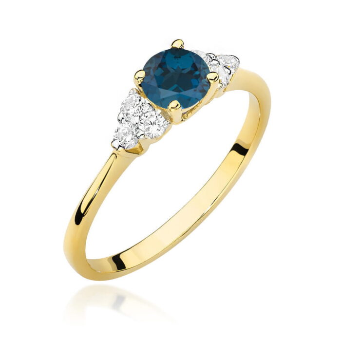 Inel Aur 14K W451 Topaz London Blue 0.50ct - Imagine 5