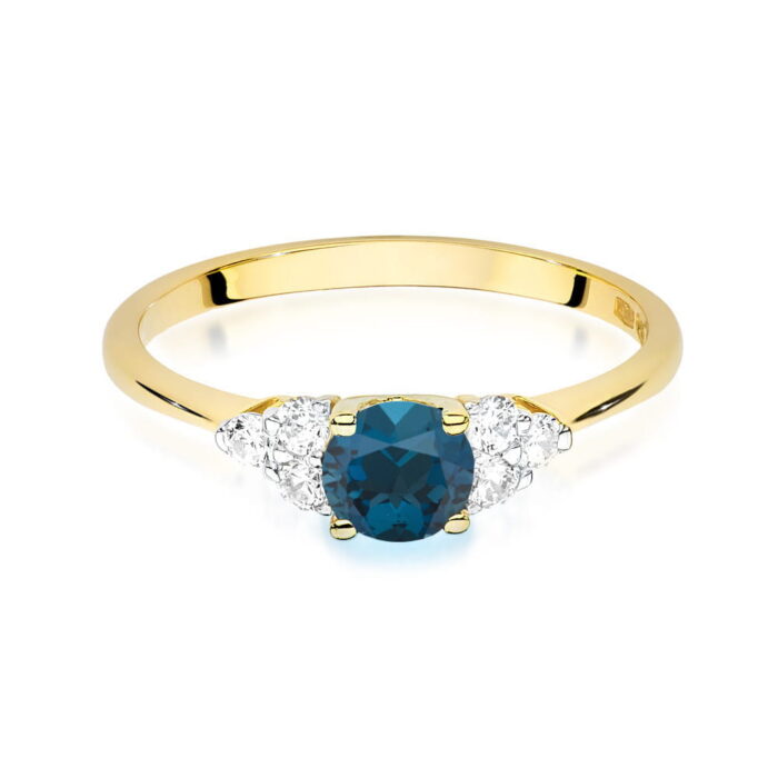 Inel Aur 14K W451 Topaz London Blue 0.50ct - Imagine 6