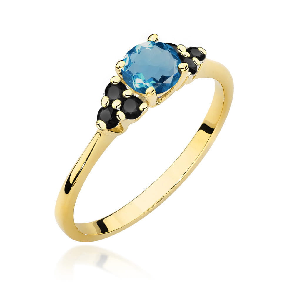 W451-Z-585-TLB0.50CB_1.jpg Inel Aur 14K W451 Topaz London Blue 0.50ct - Imagine 1