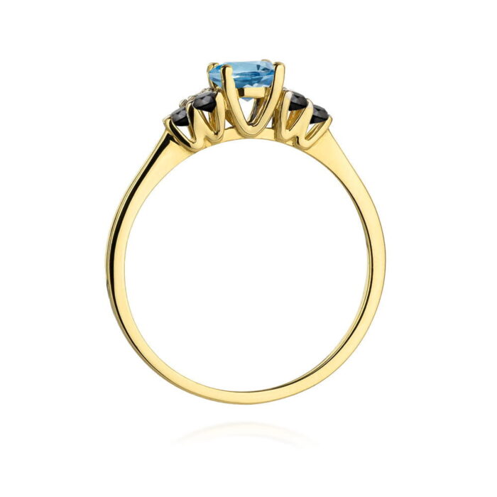 Inel Aur 14K W451 Topaz London Blue 0.50ct - Imagine 3