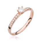 Inel Aur 14K cu Diamant 0.17 ct - Imagine 8
