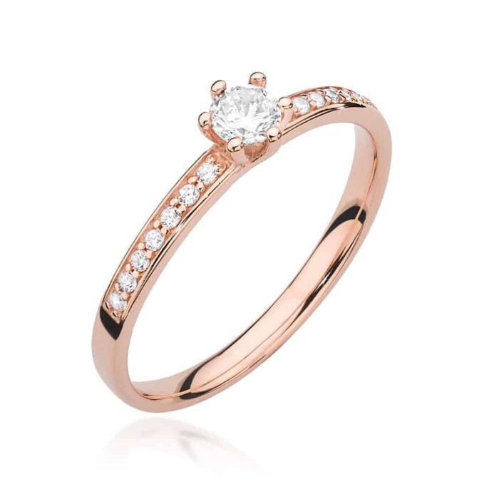 Inel Aur 14K cu Diamant 0.17 ct - Imagine 8
