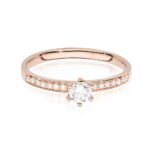 Inel Aur 14K cu Diamant 0.17 ct - Imagine 9